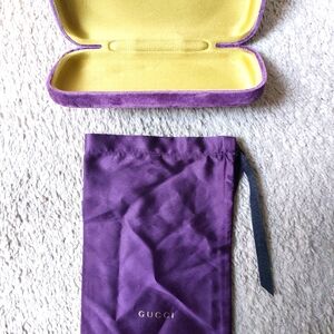 Gucci Purple Velvet Eyewear Case